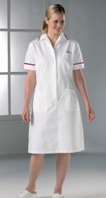 R21 Nurse dress - white burgundy