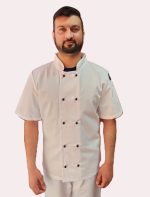 R201 unisex chefs jacket - White
